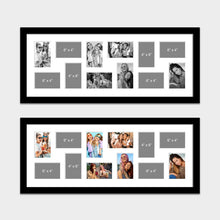 Load image into Gallery viewer, Large Multi Photo Picture Frame for 12 6" x 4" Photos in a Black Frame - Multi Photo Frames
