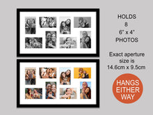 Load image into Gallery viewer, Multi Photo Frame to Hold 8 - 6"x4" photos in a Black Frame - Multi Photo Frames