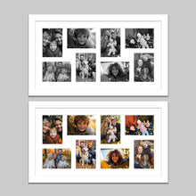 Load image into Gallery viewer, Multi Photo Frame to Hold 8 - 7"x5" photos in a White Wood Frame - Multi Photo Frames