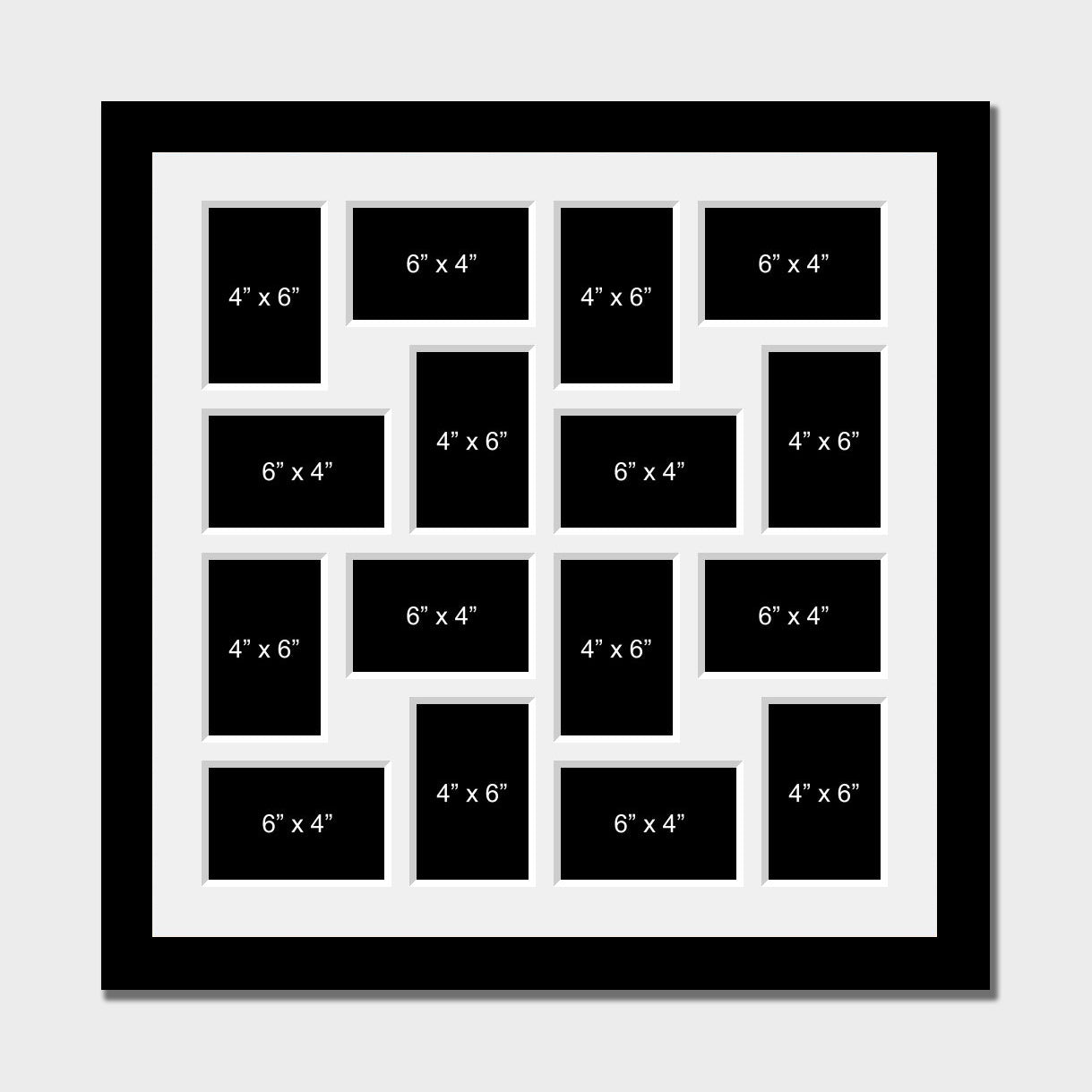 16 Photo Collage Frame To Hold 6 x4 Photos Black Wood Frame Multi 16-photo-collage-frame-to-hold-6-x4-photos-black-wood-frame-multi