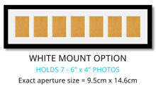 Load image into Gallery viewer, 7 Aperture Photo Frame | Hold 7 6" x 4" Photos | Black Wood - Multi Photo Frames