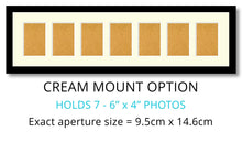 Load image into Gallery viewer, 7 Aperture Photo Frame | Hold 7 6" x 4" Photos | Black Wood - Multi Photo Frames