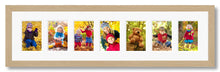 Load image into Gallery viewer, 7 Aperture Photo Frame | Hold 7 6" x 4" Photos | Oak Veneer Frame - Multi Photo Frames