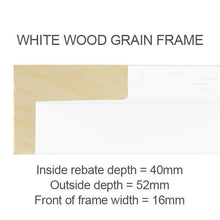 Load image into Gallery viewer, canvas Floater Frames | Floating Canvas Tray Frames | 40mm Deep in White - Multi Photo Frames