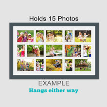 Load image into Gallery viewer, Extra Large Multi Photo Picture Frame to Hold 9 15 photos in a Grey Frame - Multi Photo Frames
