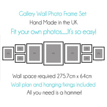 Load image into Gallery viewer, Gallery Wall Frame Set - Set of 9 Photo Frames To Create the Perfect Wall Display - Multi Photo Frames