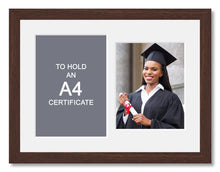 Load image into Gallery viewer, Graduation Photo Frame in a Walnut Stained Wood - Multi Photo Frames