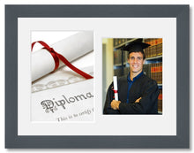 Load image into Gallery viewer, Graduation Photo Frame in Grey Wood - Multi Photo Frames