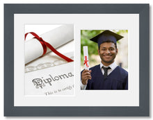 Load image into Gallery viewer, Graduation Photo Frame in Grey Wood - Multi Photo Frames