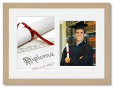Load image into Gallery viewer, Graduation Photo Frame in Oak Veneer - Multi Photo Frames