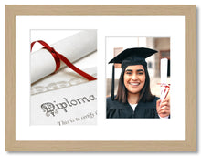 Load image into Gallery viewer, Graduation Photo Frame in Oak Veneer - Multi Photo Frames