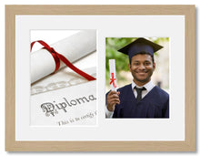 Load image into Gallery viewer, Graduation Photo Frame in Oak Veneer - Multi Photo Frames