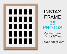 Load image into Gallery viewer, Instax Frame for 25 Instax Full Size Photos - Oak Frame - Multi Photo Frames