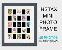 Load image into Gallery viewer, Instax Frame with 25 Apertures For Instax Mini Photos in Grey Wood - Multi Photo Frames