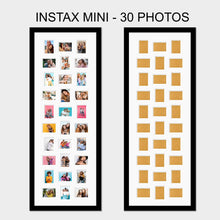 Load image into Gallery viewer, Instax Multi Frame for 30 Instax Mini Photos - Black Frame - White Mount - Multi Photo Frames