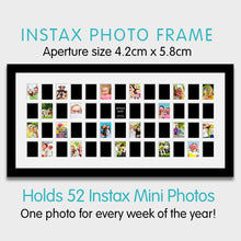 Load image into Gallery viewer, Instax Multi Photo Frame - 52 Apertures For Instax Mini Photos in a Black Frame - Multi Photo Frames