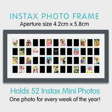 Load image into Gallery viewer, Instax Multi Photo Frame - 52 Apertures For Instax Mini Photos in a Grey Frame - Multi Photo Frames