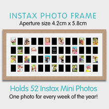 Load image into Gallery viewer, Instax Multi Photo Frame - 52 Apertures For Instax Mini Photos in an Oak Veneer Frame - Multi Photo Frames