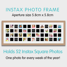 Load image into Gallery viewer, Instax Multi Photo Frame 52 Apertures For Instax Square Photos in 30mm Oak Veneer Frame - Multi Photo Frames