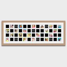 Load image into Gallery viewer, Instax Multi Photo Frame 52 Apertures For Instax Square Photos in 30mm Oak Veneer Frame - Multi Photo Frames