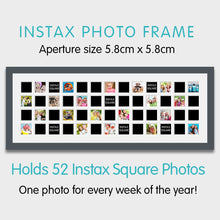 Load image into Gallery viewer, Instax Photo Frame 52 Apertures For Instax Square Photos in Grey - Multi Photo Frames
