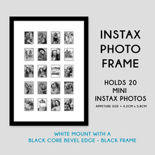 Load image into Gallery viewer, Instax Photo Frame for 20 Mini Photos - Black Frame - Multi Photo Frames