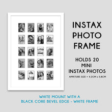 Load image into Gallery viewer, Instax Photo Frame for 20 Mini Photos - White Frame - Multi Photo Frames