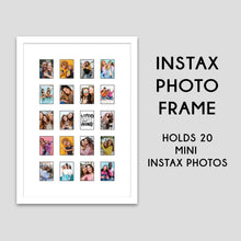 Load image into Gallery viewer, Instax Photo Frame for 20 Mini Photos - White Frame - Multi Photo Frames