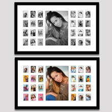 Load image into Gallery viewer, Instax Photo Frame for 25 Photos - Black Frame - Multi Photo Frames