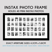 Load image into Gallery viewer, Instax Photo Frame for 40 Mini Instax Photos - Black Frame - Multi Photo Frames