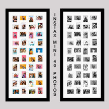 Load image into Gallery viewer, Instax Photo Frame for 40 Mini Instax Photos in a Black Frame - White Mount - Multi Photo Frames