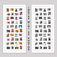 Load image into Gallery viewer, Instax Photo Frame for 40 Mini Instax Photos in a White Frame - White Mount - Multi Photo Frames