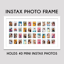 Load image into Gallery viewer, Instax Photo Frame for 40 Mini Instax Photos - White Frame - Multi Photo Frames