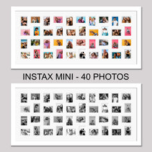 Load image into Gallery viewer, Instax Photo Frame for 40 Mini Instax Photos - White Frame - White Mount - Multi Photo Frames
