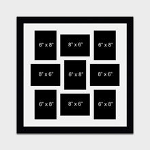 Load image into Gallery viewer, Large Multi Aperture Photo Frame Holds 9 8x6 Photos | Black Frame - Multi Photo Frames