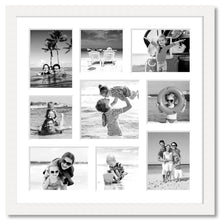 Load image into Gallery viewer, Large Multi Aperture Photo Frame Holds 9 Photos | White Frame - Multi Photo Frames