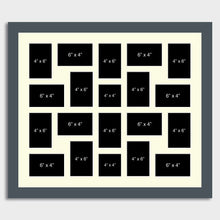 Load image into Gallery viewer, Large Multi Photo Collage Frame for 20 Photos in a 40mm Dark Grey Frame - Multi Photo Frames