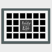Load image into Gallery viewer, Large Multi Photo Family Frame to Hold 20 4x4 Instagram Photos in a 40mm Dark Grey Frame - Multi Photo Frames