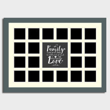 Load image into Gallery viewer, Large Multi Photo Family Frame to Hold 20 4x4 Instagram Photos in a 40mm Dark Grey Frame - Multi Photo Frames