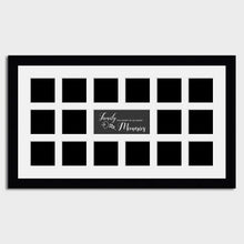 Load image into Gallery viewer, Large Multi Photo Family Picture Frame Holds 16 4x4 Photos in a 33mm Black Wood Frame - Multi Photo Frames