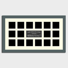 Load image into Gallery viewer, Large Multi Photo Family Picture Frame Holds 16 4x4 Photos in a 40mm Dark Grey Frame - Multi Photo Frames
