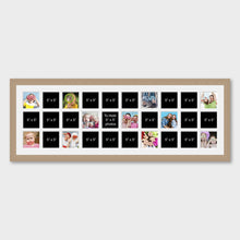 Load image into Gallery viewer, Large Multi Photo Frame Holds 30 - 5" x 5" Photos in a 30mm Wide Oak Veneer Frame - Multi Photo Frames