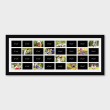 Load image into Gallery viewer, Large Multi Photo Frame Holds 32 - 6" x 4" Photos in a Black Frame - Multi Photo Frames