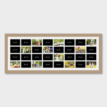 Load image into Gallery viewer, Large Multi Photo Frame Holds 32 - 6" x 4" Photos in an Oak Veneer Frame - Multi Photo Frames