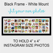 Load image into Gallery viewer, Large Multi Photo Frame Holds 52 4"x4" Instagram Size Photos in a 33mm Black Wood Frame - Multi Photo Frames