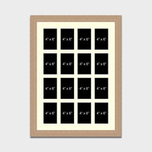 Load image into Gallery viewer, Large Multi Photo Frame to Hold 16 4"x6" photos in a 30mm Oak Veneer Frame - Multi Photo Frames