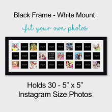Load image into Gallery viewer, Large Multi Photo Frame to Hold 30 - 5" x 5" Photos in a 33mm Black Frame - Multi Photo Frames