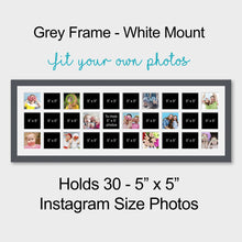 Load image into Gallery viewer, Large Multi Photo Frame to hold 30 5"x5" Photos in a 33mm Dark Grey Frame - Multi Photo Frames