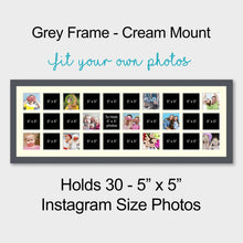 Load image into Gallery viewer, Large Multi Photo Frame to hold 30 5"x5" Photos in a 33mm Dark Grey Frame - Multi Photo Frames