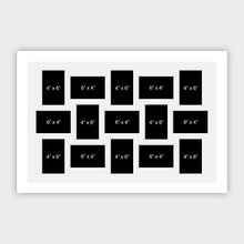Load image into Gallery viewer, Large Multi Photo Picture Frame Holds 15 6"x4" Photos in a 33mm White Wood Frame - Multi Photo Frames